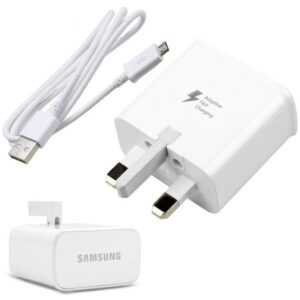 Genuine Samsung Adaptive Quick Charging Adapter with Micro USB Cable – White