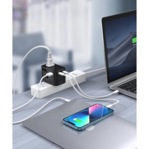 Choetech 65W GaN Journey Charger with Twin USB-C Ports – Black