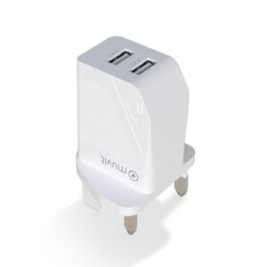 Muvit For Change Eco-Aware 24W Twin USB Port Charger