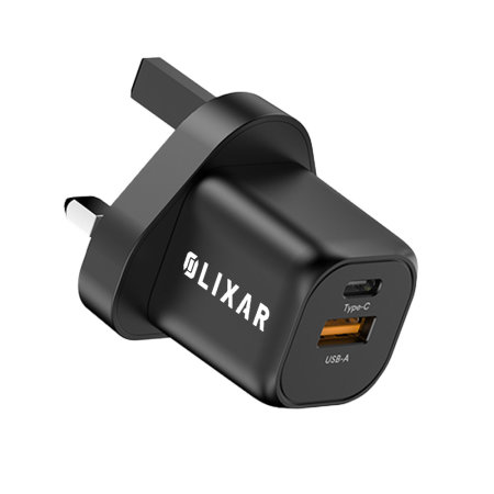 Olixar 20W Twin Port Quick Wall Charger – USB-A & USB-C – Black