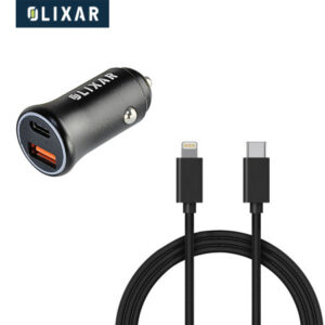 Olixar 38W Twin PD Automobile Charger with 1.5m USB-C to Lightning Cable