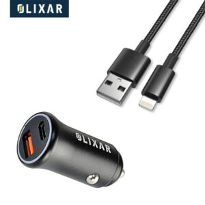 Olixar 38W Twin USB Quick Automobile Charger with Lightning Cable